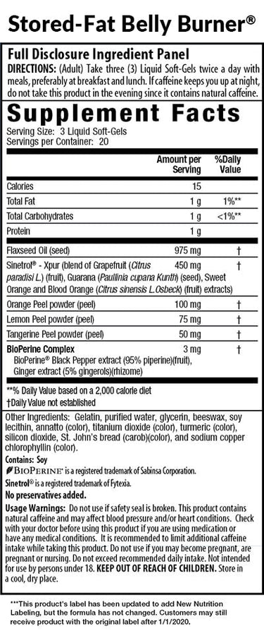 Stored-Fat Belly Burner